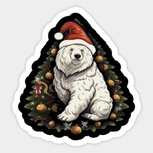 Polar Bear Christmas Sticker